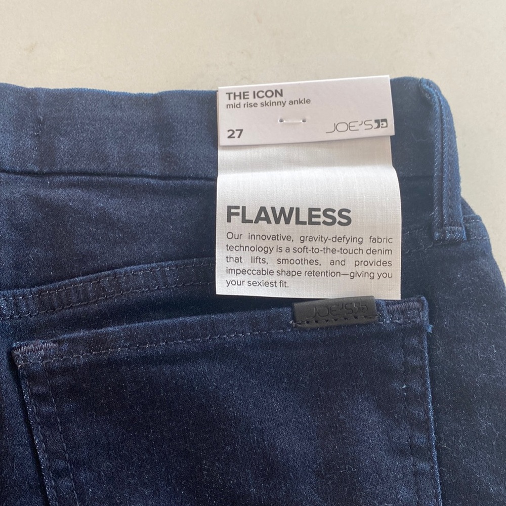 Joe’s NWT Icon Mid Rise Skinny Ankle Jeans Flawless Size 27